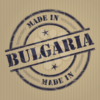 Made in Bulgaria grunge rubber stamp