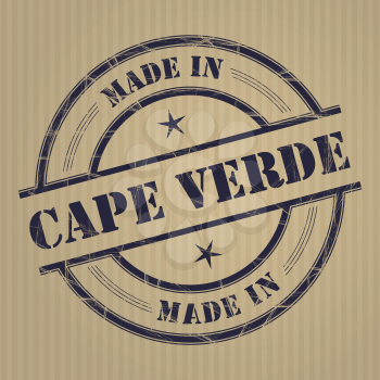 Made in Cape Verde grunge rubber stamp