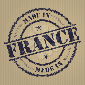 Made in France grunge rubber stamp