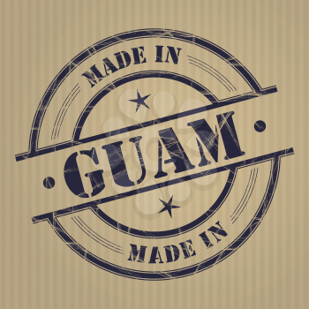 Made in Guam grunge rubber stamp