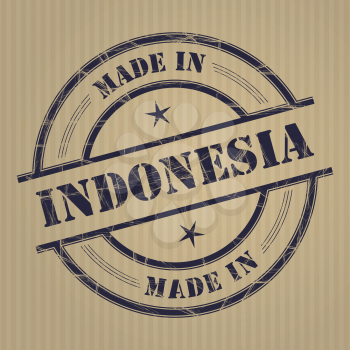 Made in Indonesia grunge rubber stamp