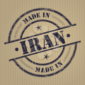 Made in Iran grunge rubber stamp