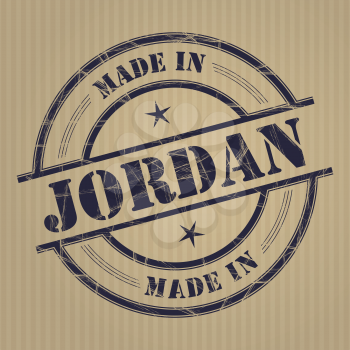 Made in Jordan grunge rubber stamp