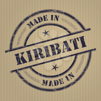 Made in Kiribati grunge rubber stamp