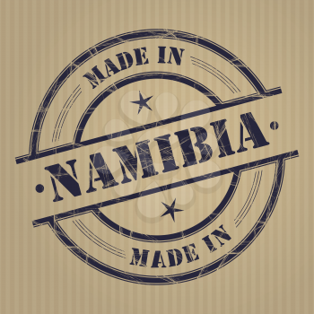Made in Namibia grunge rubber stamp