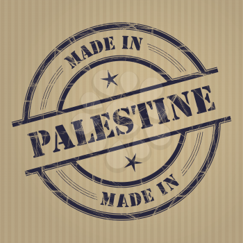 Made in Palestine grunge rubber stamp