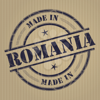 Made in Romania grunge rubber stamp