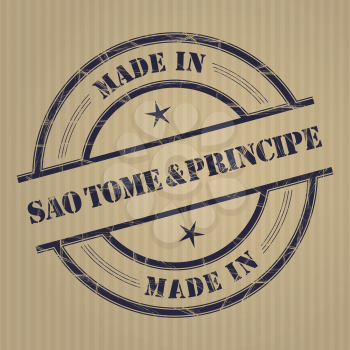 Made in Sao Tome and Principe grunge rubber stamp