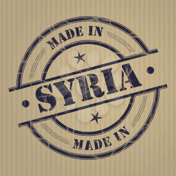 Made in Syria grunge rubber stamp