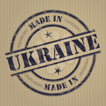 Made in Ukraine grunge rubber stamp