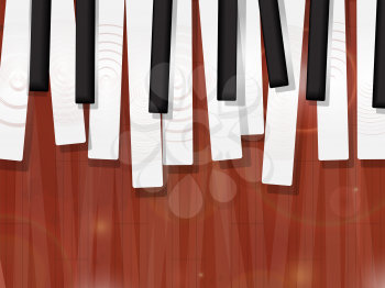 Abstract grunge music background with piano keys