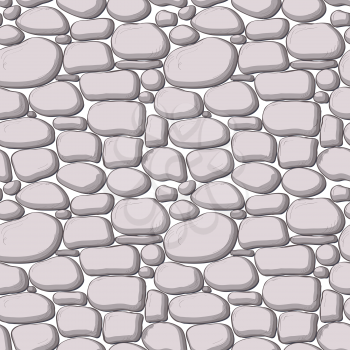 Stone wall cartoon seamless pattern
