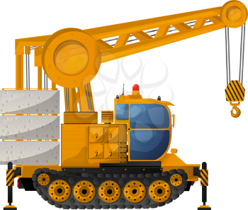 Toy crane vector over white background