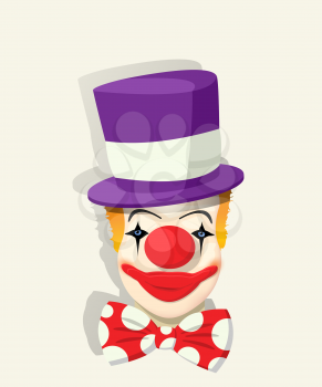 Smiling clown vector, abstract art