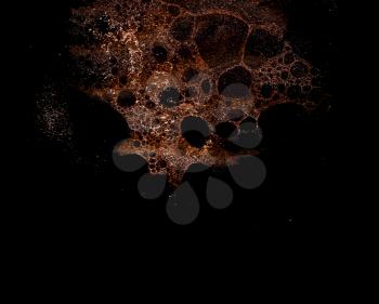 Abstract grunge cellular background against black 