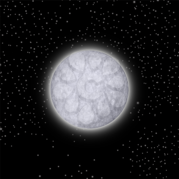 Full moon and stars, vector illustration