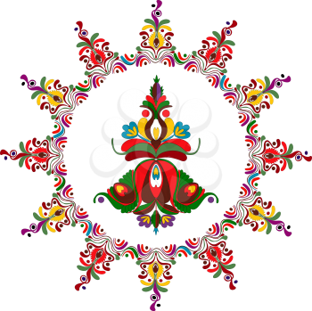 Hungarian folk motif, vector illustration
