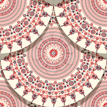 Seamless pattern with Hungarian traditional motif for your design