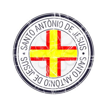 City of Santo Antonio De Jesus, Brazil postal rubber stamp, vector object over white background