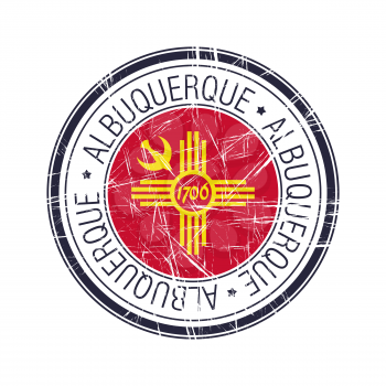 City of Albuquerque,New Mexico postal rubber stamp, vector object over white background