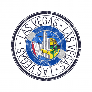 City of  Las Vegas, Nevada postal rubber stamp, vector object over white background