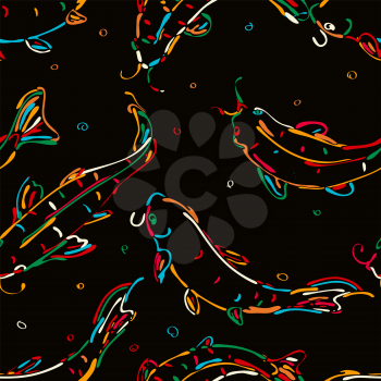 Stylized koi fish background patternin colors, vector illustration