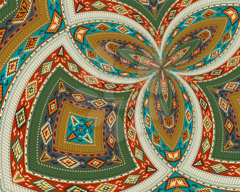 American indian decorative background, vector illustration