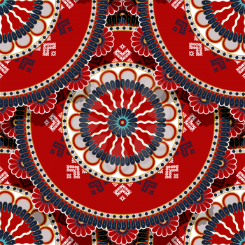 Russian tile, background decorative seamless pattern