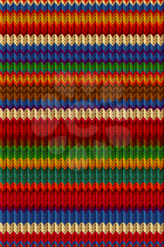 Knitted poncho vector texture, repeating pattern