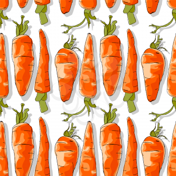 Carrots repeating pattern, editable vector template