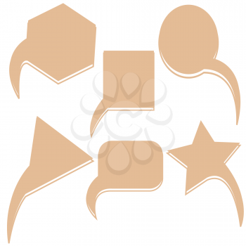 Royalty Free Clipart Image of Brown Text Bubbles
