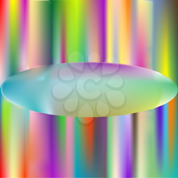 Royalty Free Clipart Image of Rainbow Colours With an Empty Centre Oval Space