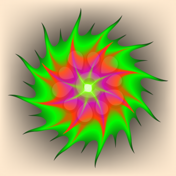 Royalty Free Clipart Image of an Vibrant Abstract Flower