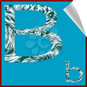 Royalty Free Clipart Image of a Lower Case and Capital B