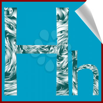 Royalty Free Clipart Image of a Capital H and a Lower Case H