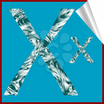 Royalty Free Clipart Image of a Capital and Lower Case x