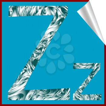 Royalty Free Clipart Image of a Lower Case and Capital Z