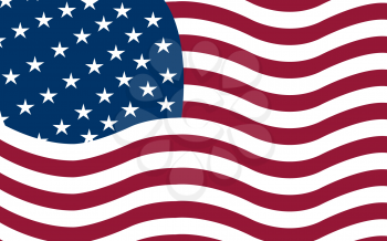 Royalty Free Clipart Image of an American Flag