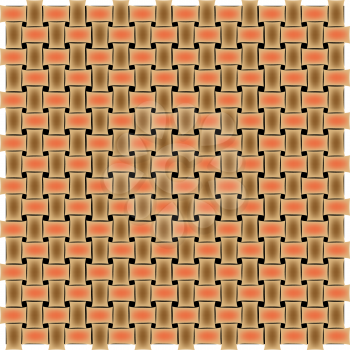 Royalty Free Clipart Image of a Basket Weave Background