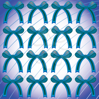 Royalty Free Clipart Image of a Blue Ribbon Pattern