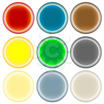 Royalty Free Clipart Image of a Collection of Web Buttons