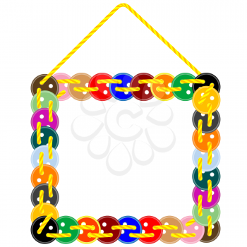 Royalty Free Clipart Image of a Button Frame