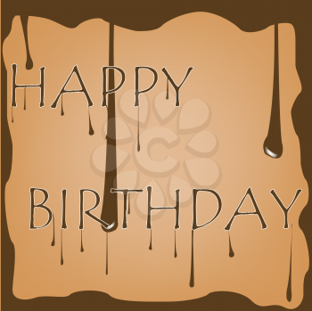 Royalty Free Clipart Image of a Chocolate Birthday Background