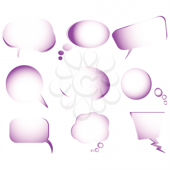 Royalty Free Clipart Image of a Collection of Word Bubbles