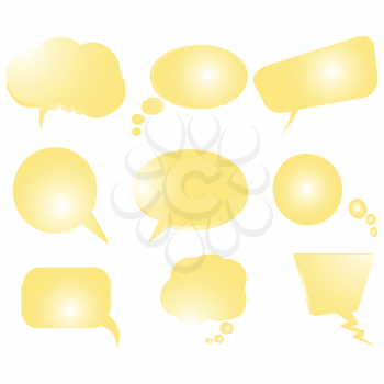 Royalty Free Clipart Image of Text Bubbles