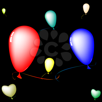 Royalty Free Clipart Image of a Balloon Background