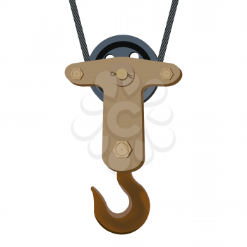 Royalty Free Clipart Image of a Crane and Hook