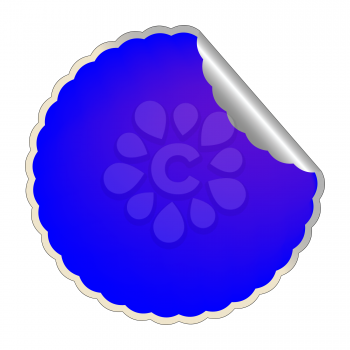 Royalty Free Clipart Image of a Blue Label