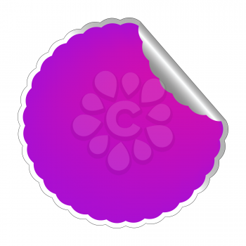 Royalty Free Clipart Image of a Purple Sticker