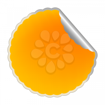Royalty Free Clipart Image of a Yellow Label
